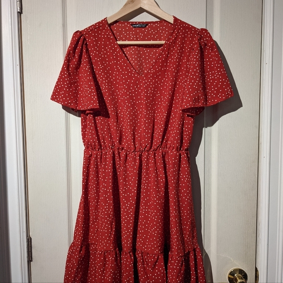 💖SHEIN💖 - Red Polka Dot Dress - NWOT - Picture 1 of 3